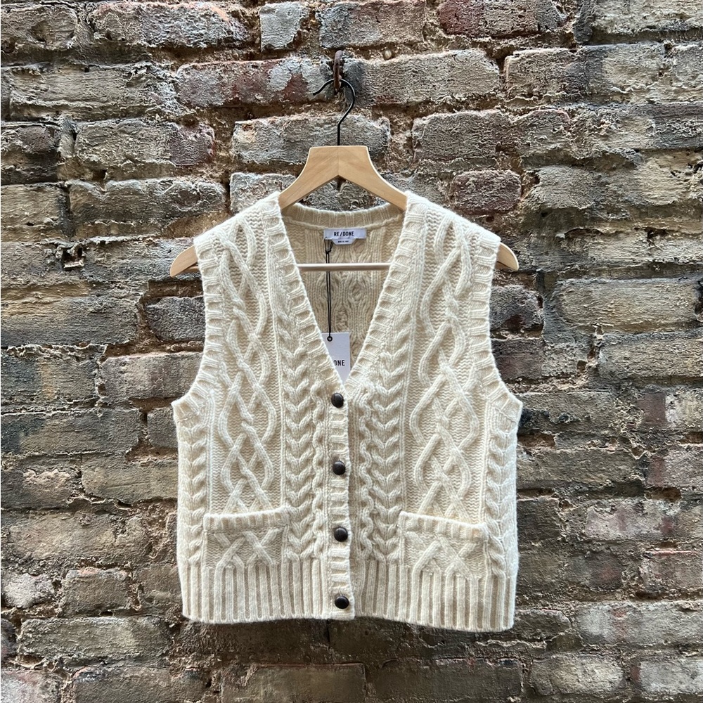 RE/DONE 50s Cardigan Vest - Ivory
